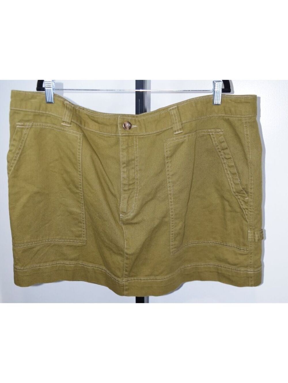 Old Navy Olive Khaki Utility Patch Pocket Mini Skirt Plus Size 22